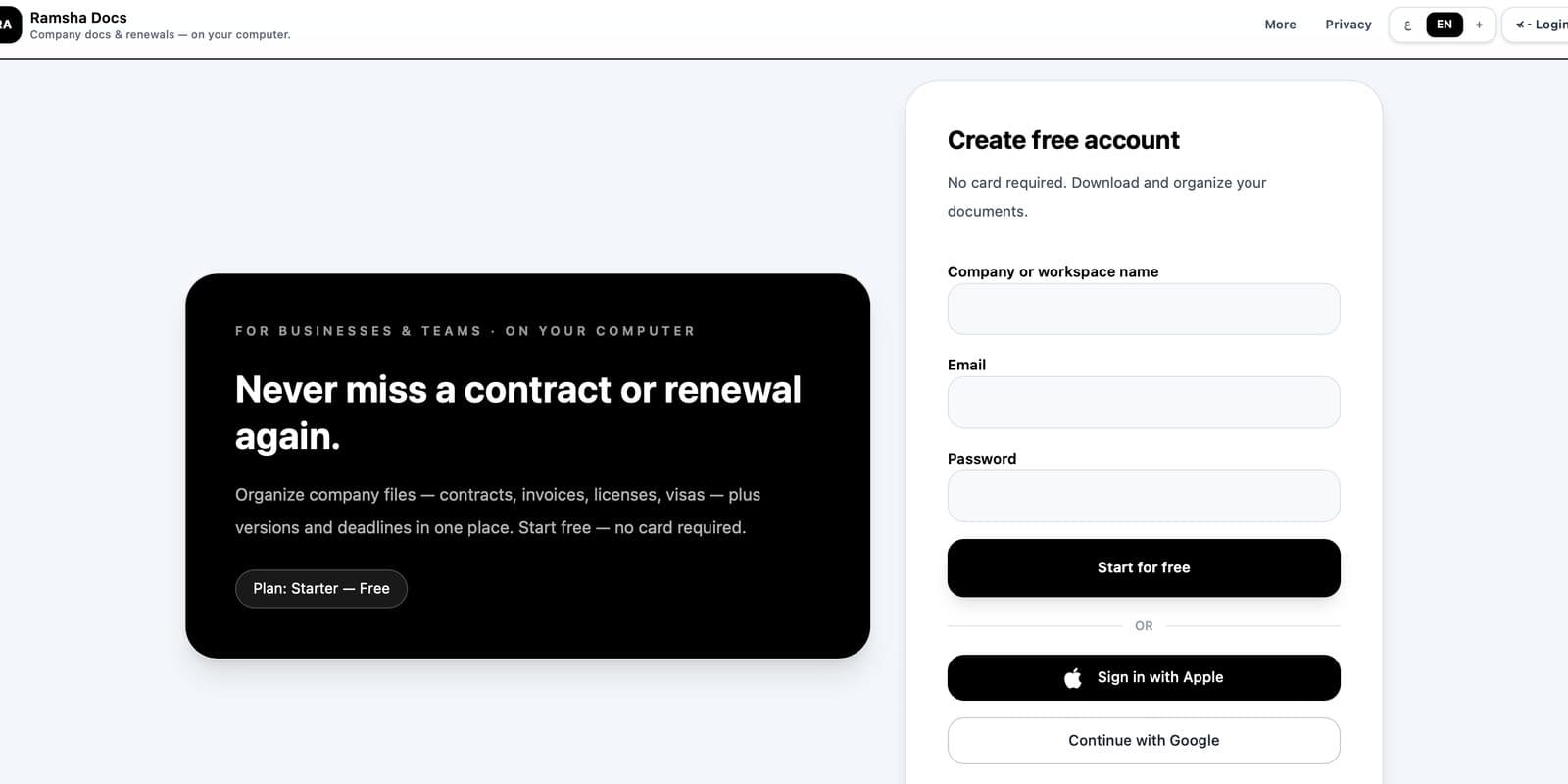 Web registration